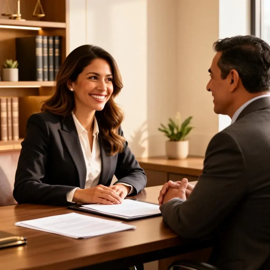 Saguaro Injury Law staff member assisting a Spanish-speaking client